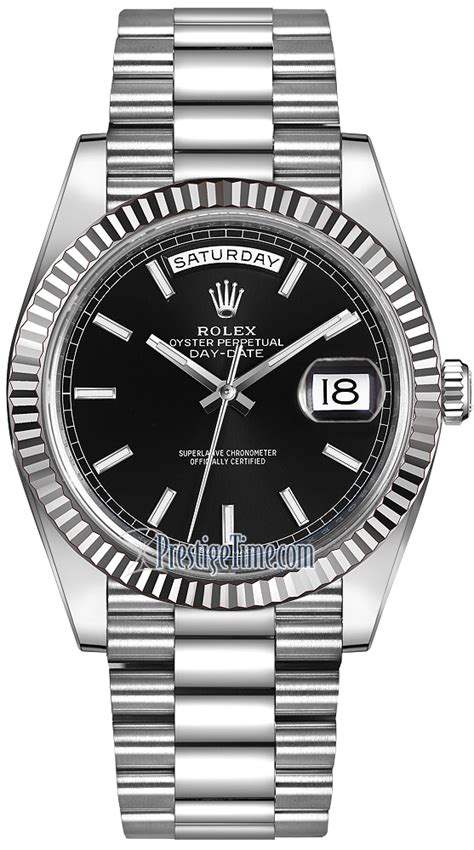 rolex day date schwarz|Rolex Day-Date 40.